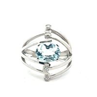 Ring Comete Woman in White Gold Acquamarina 2.50 Ct ANQ 206 - ANQ 206